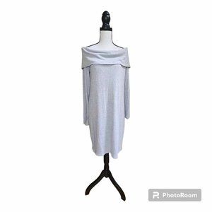 NEW Hello Miz (Grey) Ribbed Off-Shoulder Maternity Dress Size XL